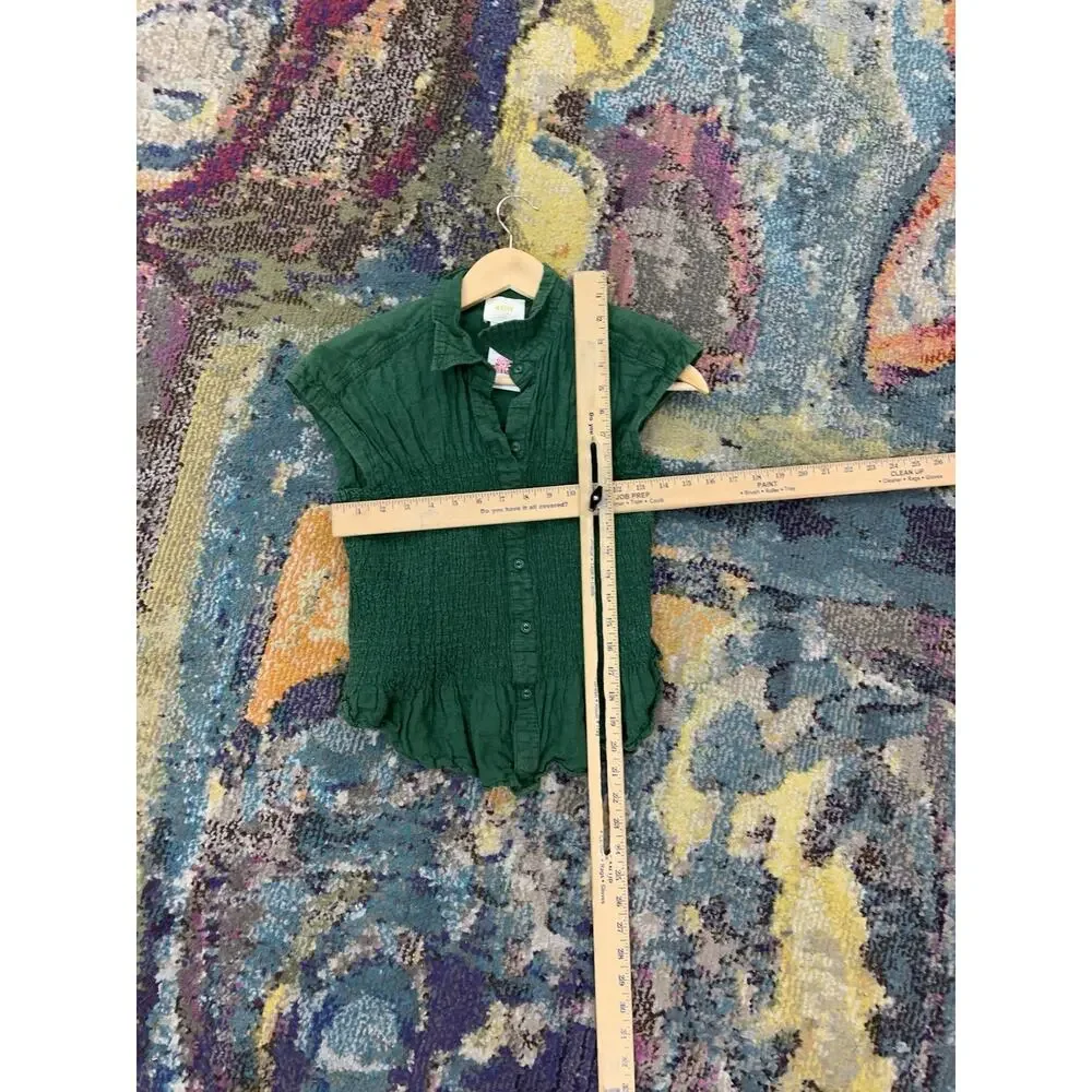 Anthropologie Maeve Bellamy Green Buttondown Size Small - Picture 4 of 4